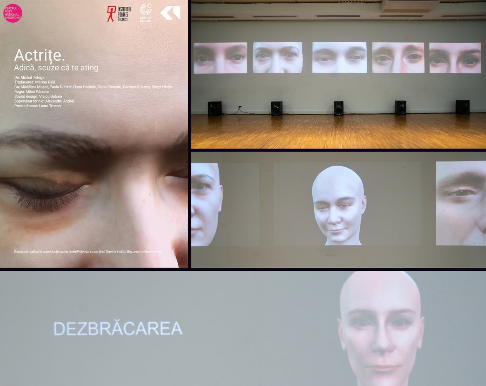 Actrițe. Adică, scuze că te ating — afiș și instalație video