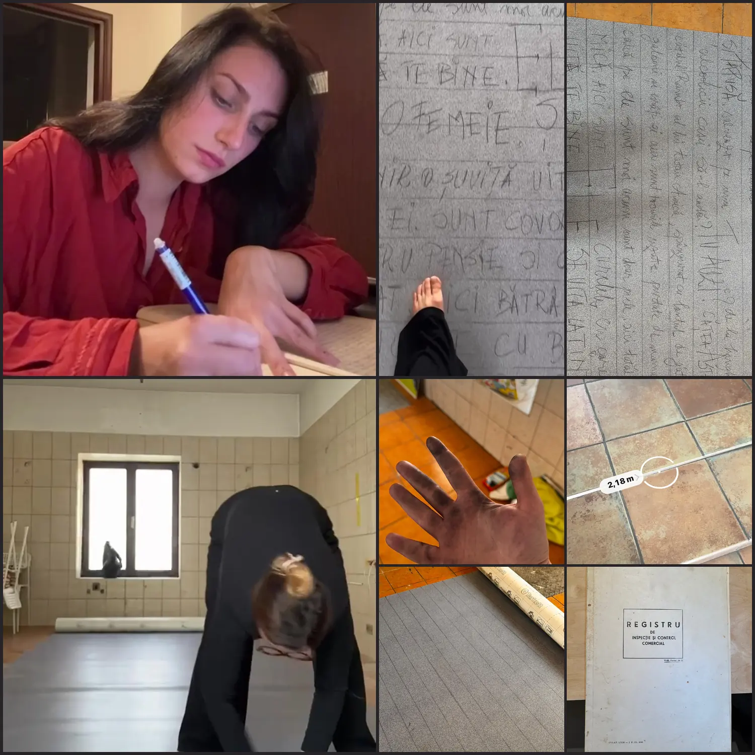 Fotografii și cadre video din perioada de lucru ale Amaliei Tănase și Monicăi Stoica.