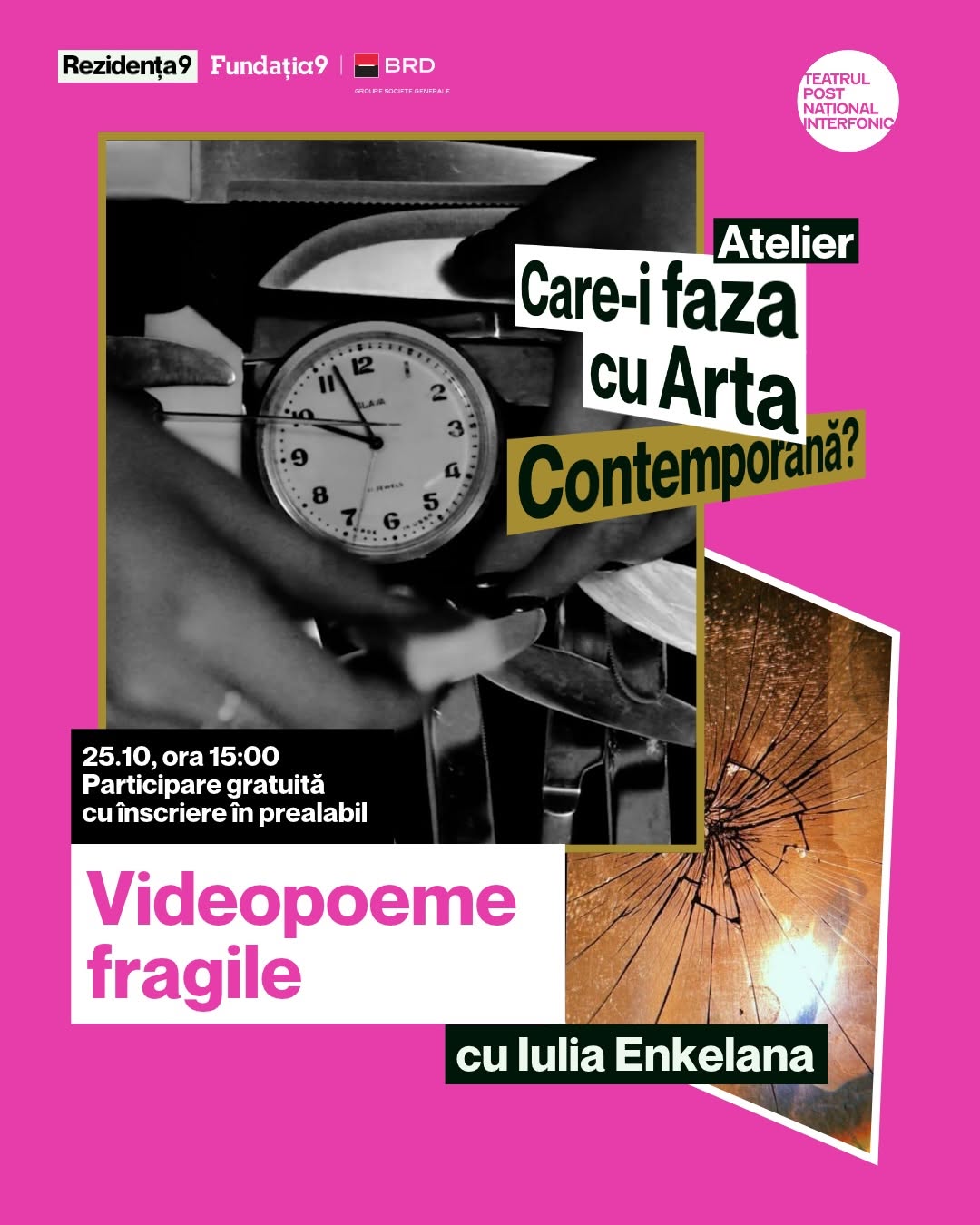 Afișul atelierului Videopoeme fragile