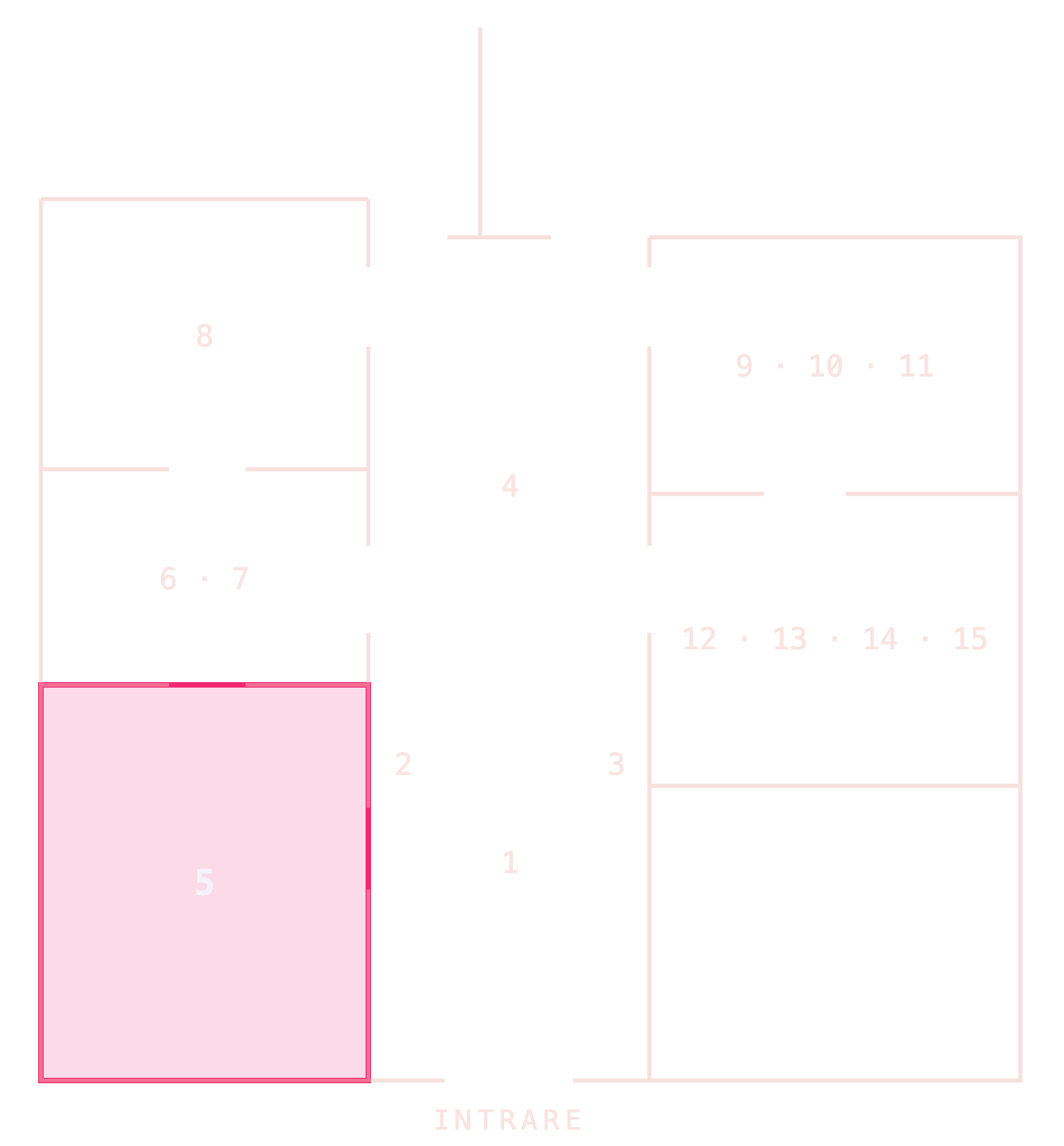 Plan Rezidența9 — locația camerei