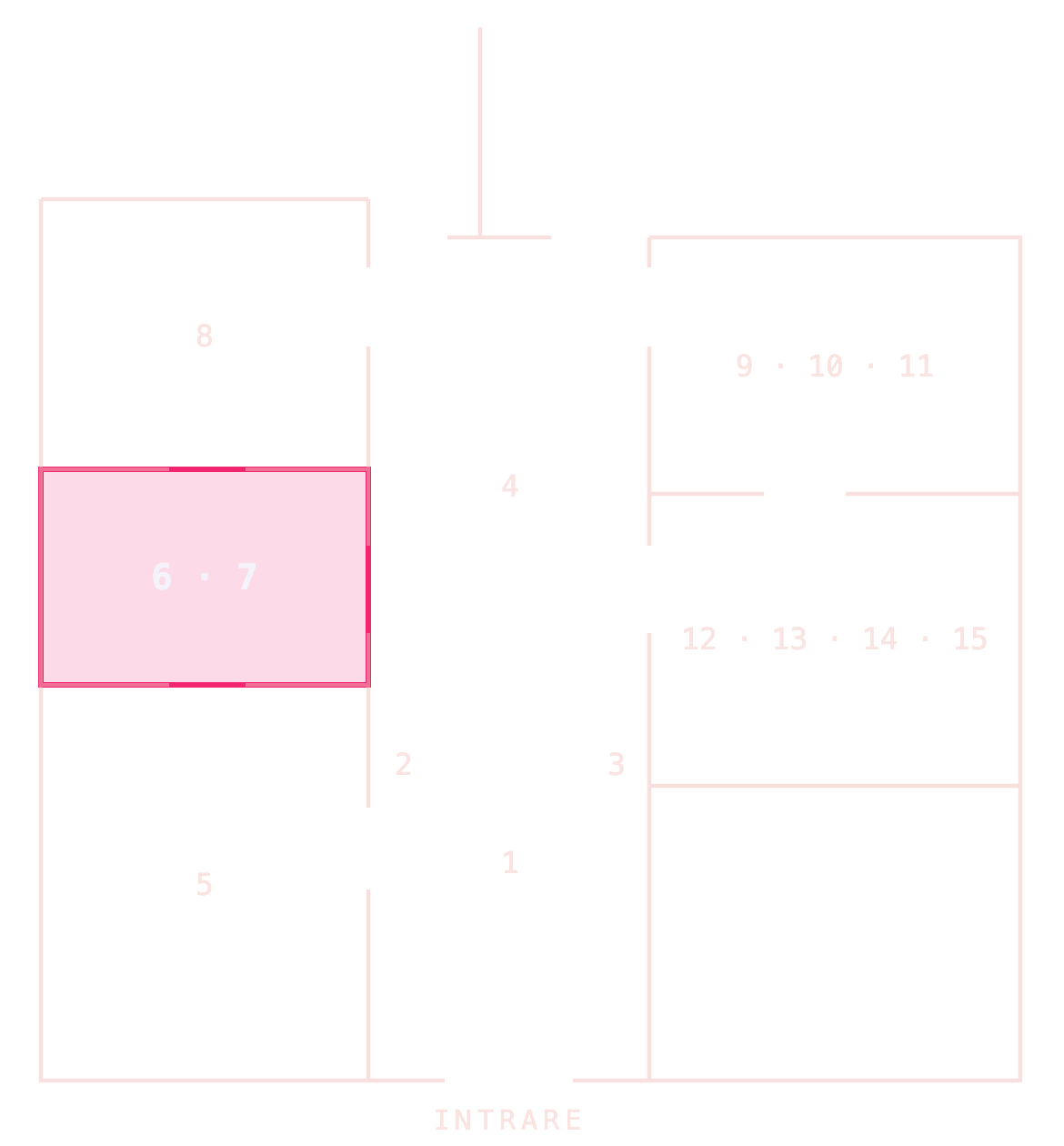 Plan Rezidența9 — locația camerei