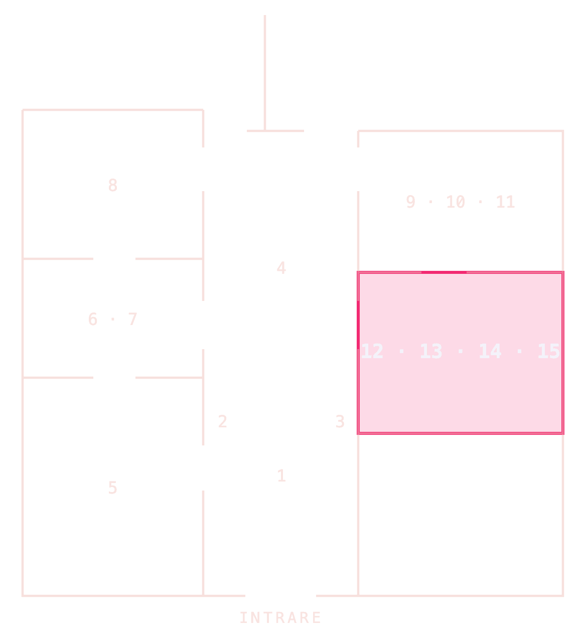 Plan Rezidența9 — locația camerei